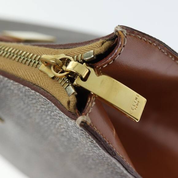 CELINE Macadam Canvas Hand Bag Pvc Brown - Picture 9 of 16